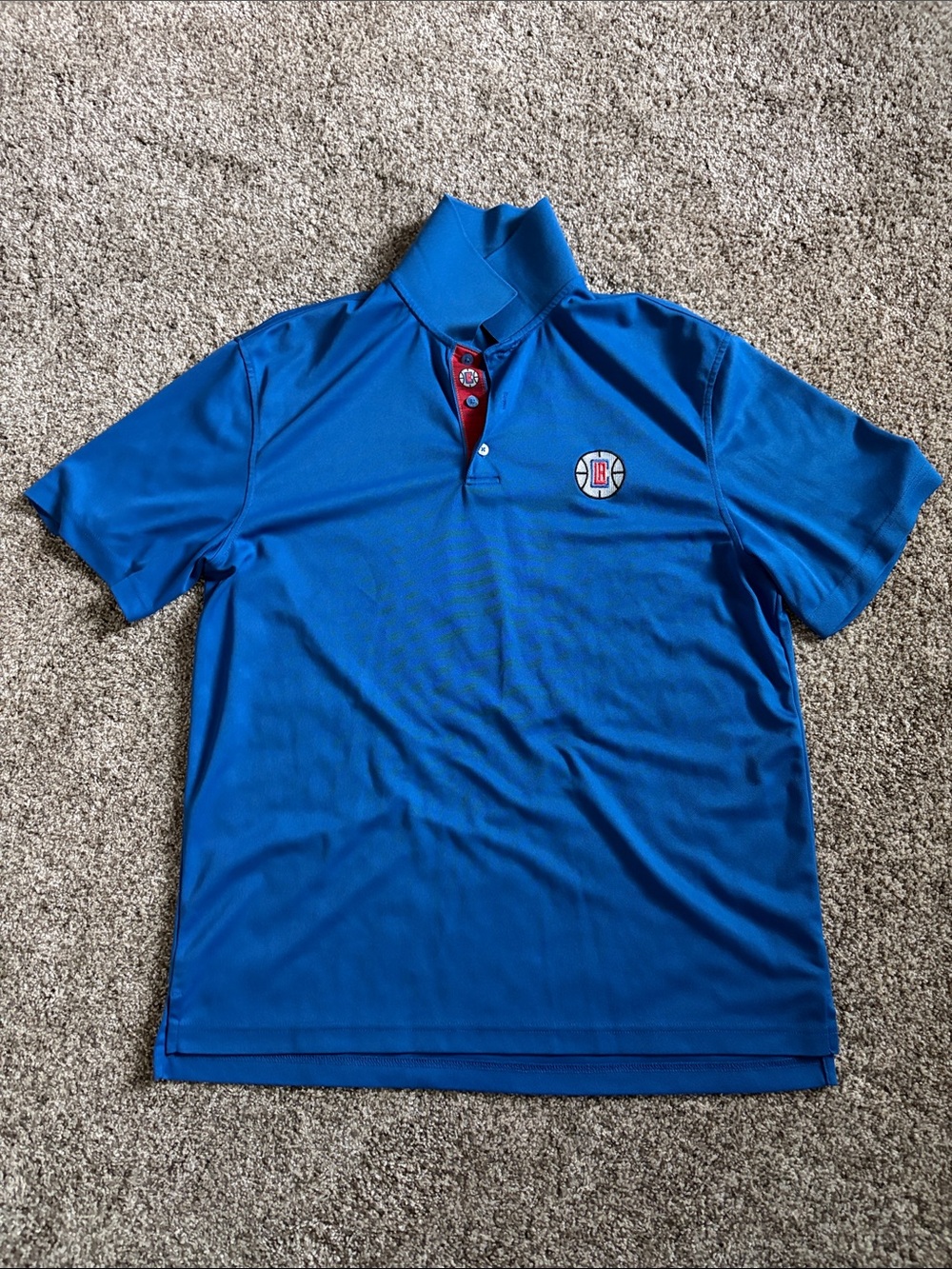 LA Clippers Men's Blue Polo Shirt - Team Patch Detail